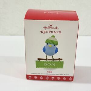 Cute Hallmark Keepsake Son Bluebird Winter Christmas Ornament - NEW T17
